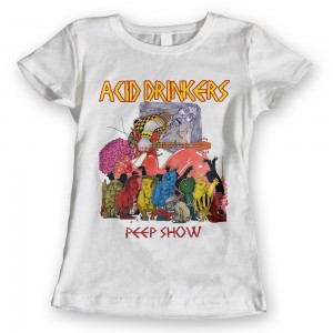 Acid Drinkers - Peep Show T-shirt (damska biała kolor)